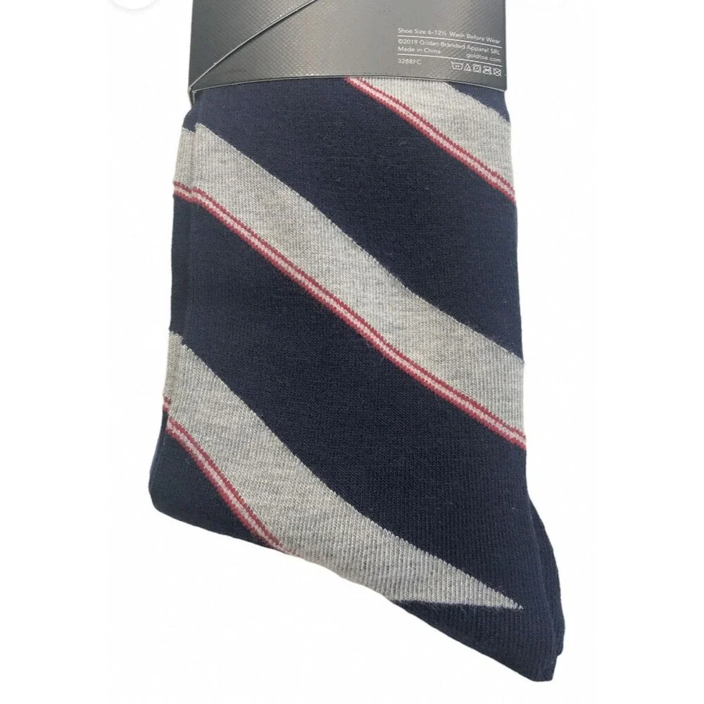 GoldToe Limited Edition 2 Pair Socks VOTE Red White Blue Striped Shoe Sz 6-12.5